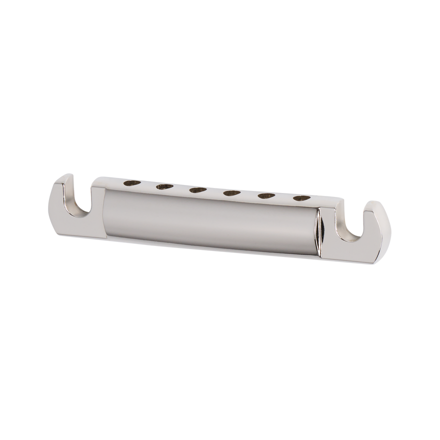 Gibson Historic Reissue Stop Bar Tailpiece With Studs & Inserts, Nickel, Exclusive Stop Bar Gibson