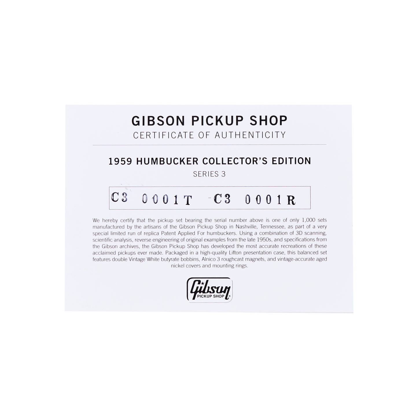 Gibson 1959 Humbucker, Collector’s Edition, Series 3 Pickup Gibson