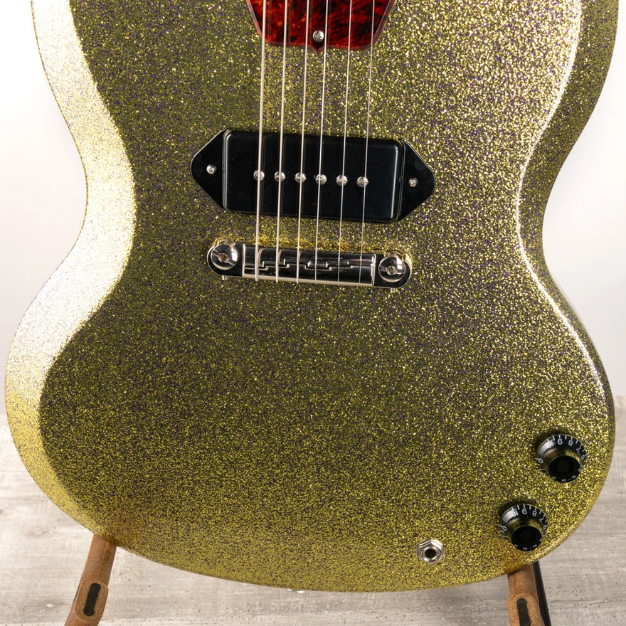 Gibson Mod™ Collection 1963 SG Junior Reissue Lightning Bar, Fools Gold Sparkle | Gibson Mod™ Collection Electric Guitar Gibson Mod™ Collection