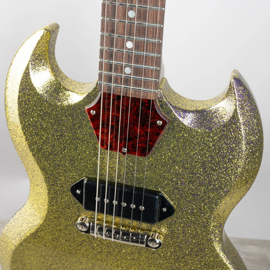 Gibson Mod™ Collection 1963 SG Junior Reissue Lightning Bar, Fools Gold Sparkle | Gibson Mod™ Collection Electric Guitar Gibson Mod™ Collection