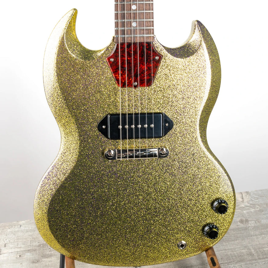 Gibson Mod™ Collection 1963 SG Junior Reissue Lightning Bar, Fools Gold Sparkle | Gibson Mod™ Collection Electric Guitar Gibson Mod™ Collection