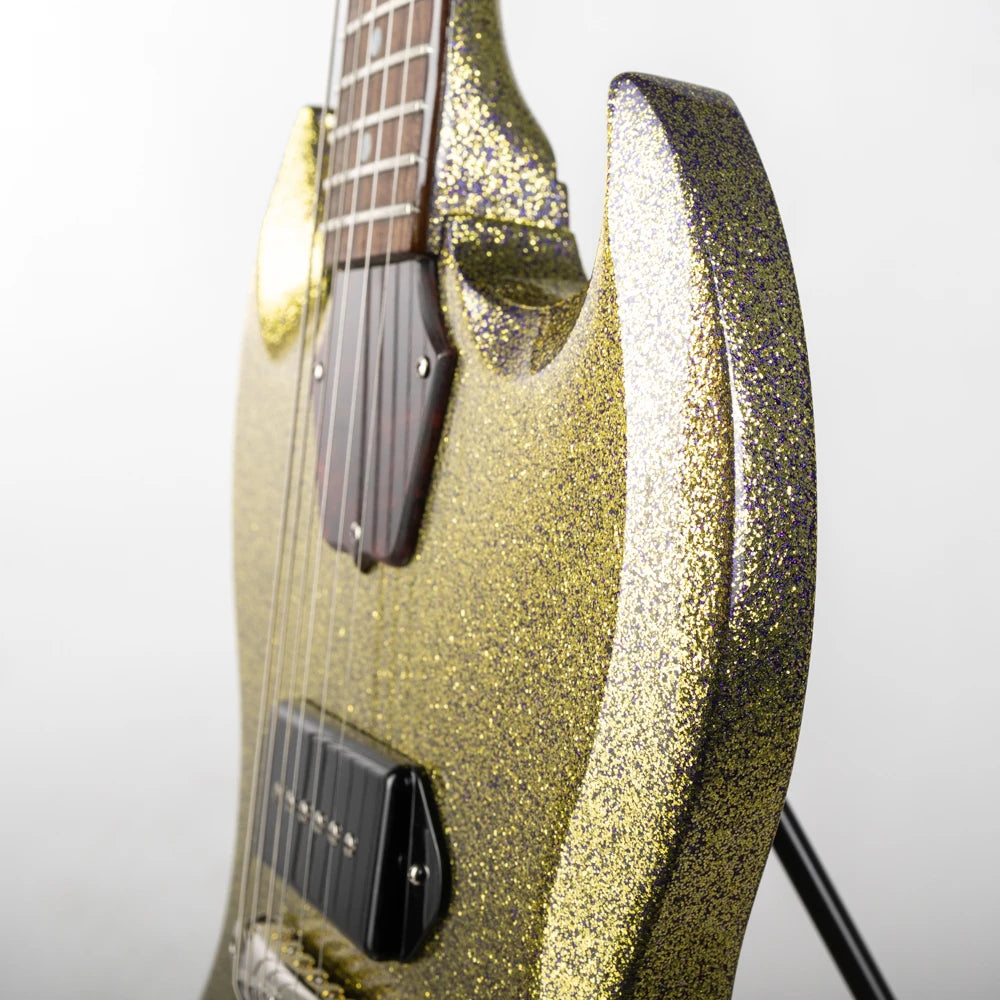 Gibson Mod™ Collection 1963 SG Junior Reissue Lightning Bar, Fools Gold Sparkle | Gibson Mod™ Collection Electric Guitar Gibson Mod™ Collection