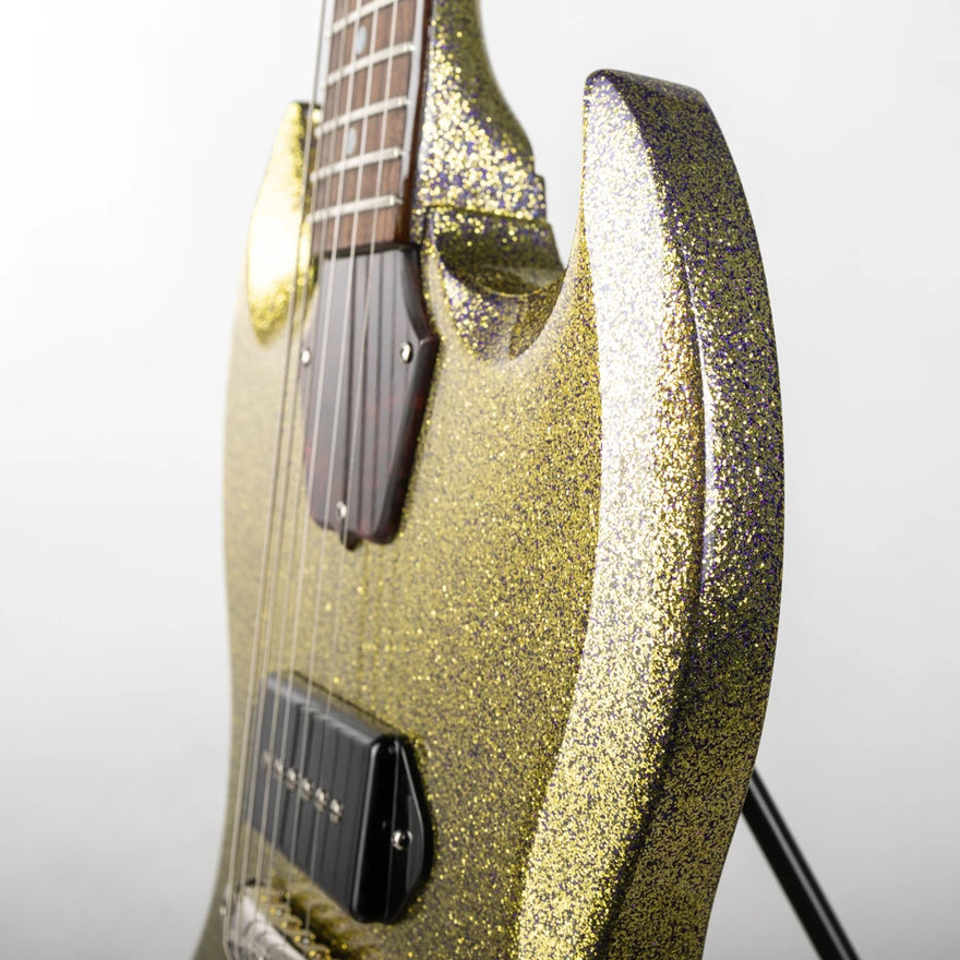 Gibson Mod™ Collection 1963 SG Junior Reissue Lightning Bar, Fools Gold Sparkle | Gibson Mod™ Collection Electric Guitar Gibson Mod™ Collection