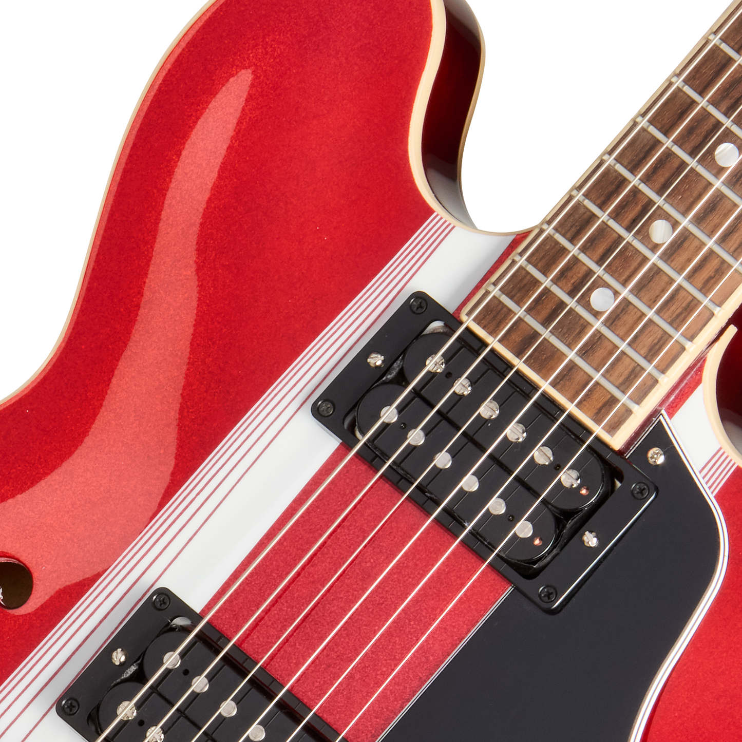 Gibson Mod™ Collection ES-335, Urgent Red Razorstripe Electric Guitar Gibson Mod™ Collection