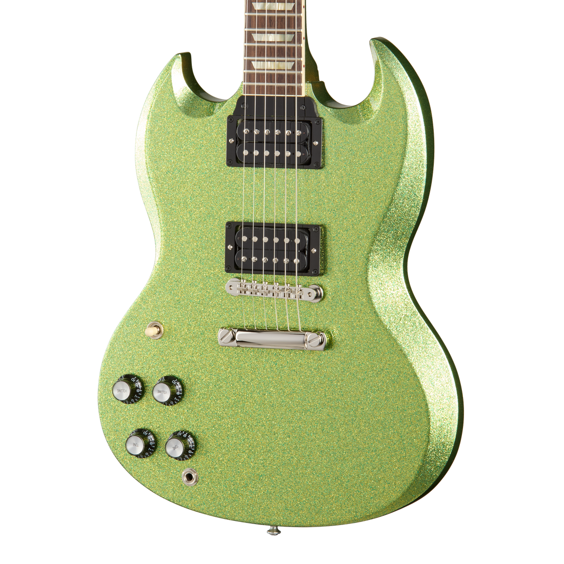 Gibson Mod™ Collection 1961 Les Paul SG Standard Reissue, Left-Handed, Chartreuse Sparkle Electric Guitar Gibson Mod™ Collection