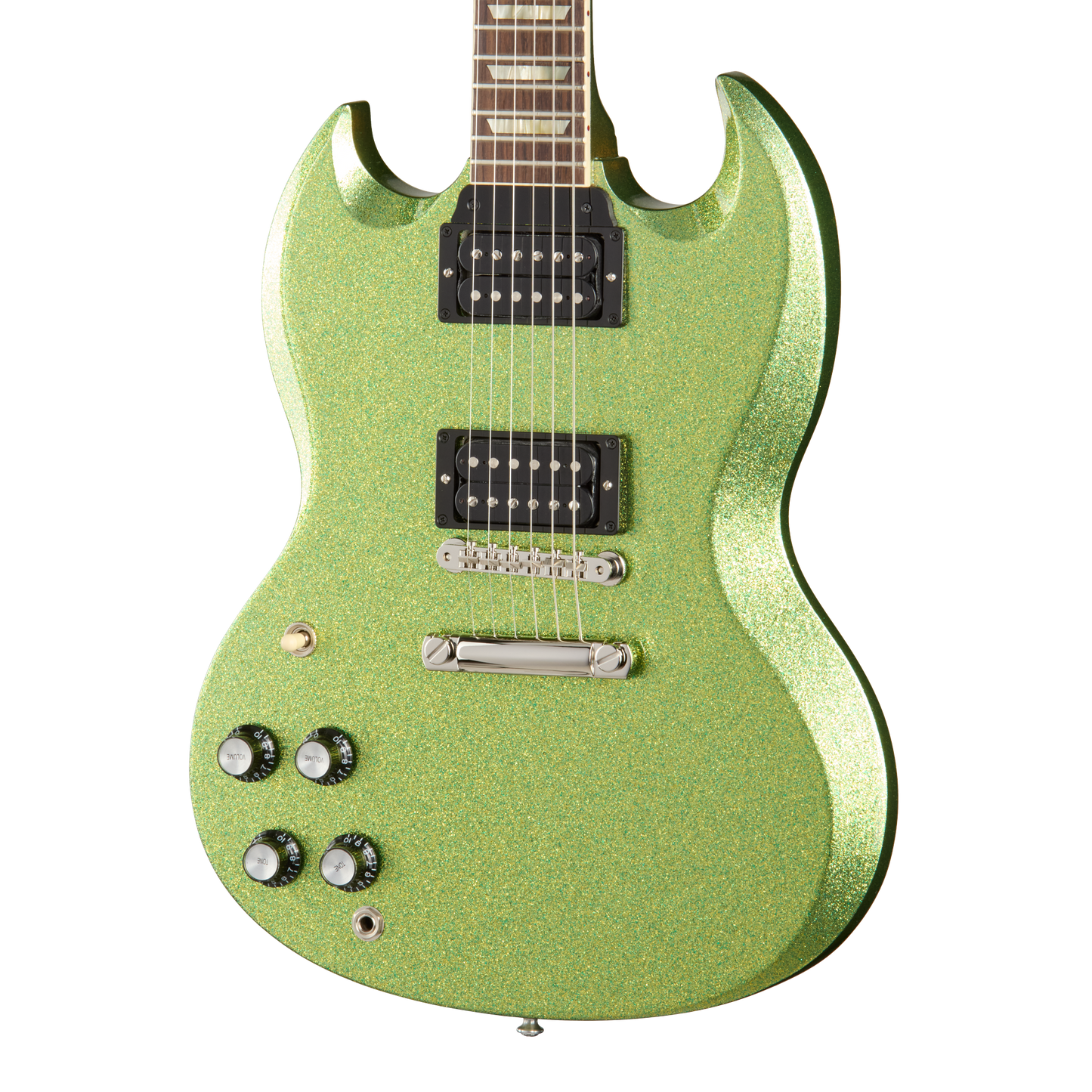 Gibson Mod™ Collection 1961 Les Paul SG Standard Reissue, Left-Handed, Chartreuse Sparkle Electric Guitar Gibson Mod™ Collection