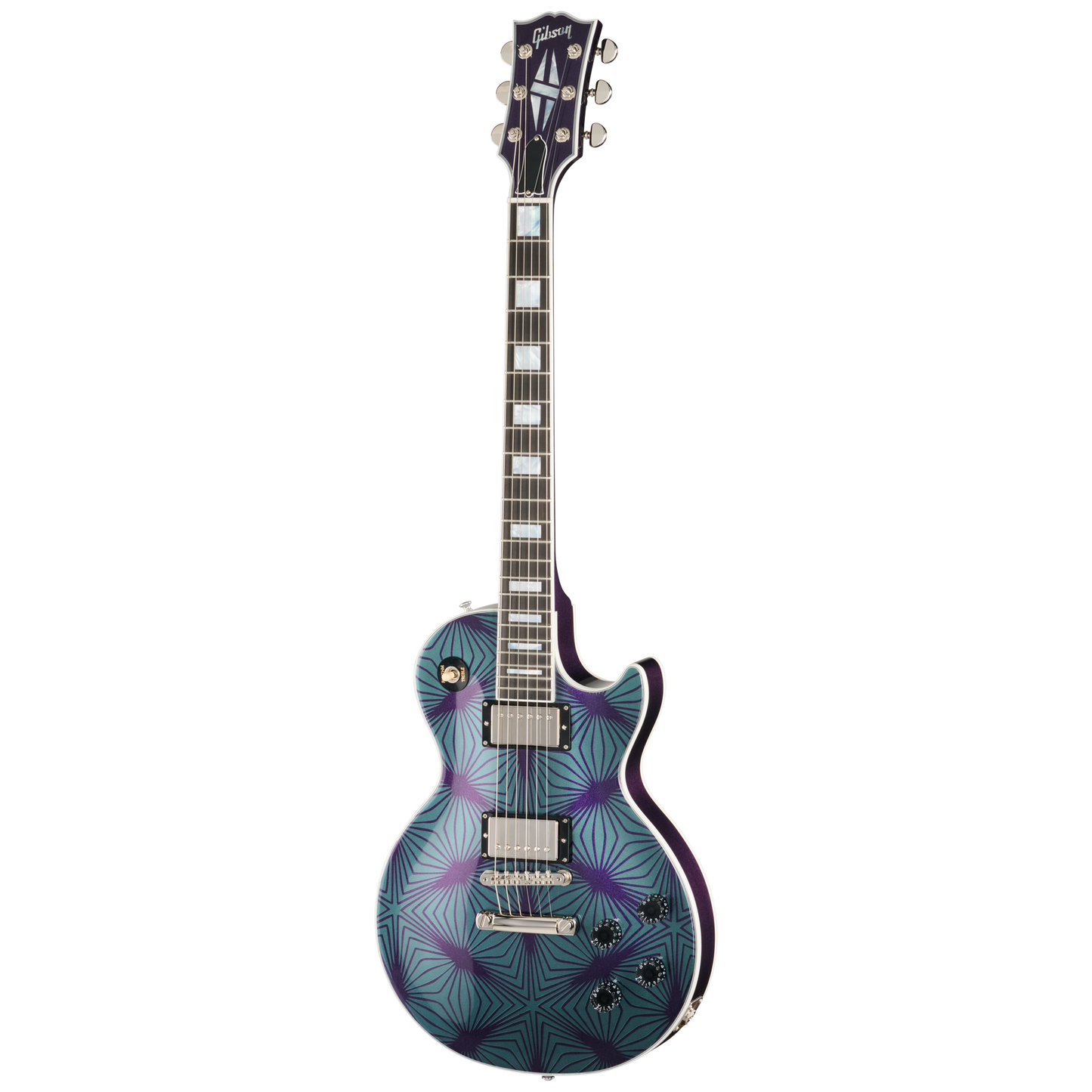 Gibson Mod™ Collection Les Paul Custom 70s, Fractal Spider Web Electric Guitar Gibson Mod™ Collection