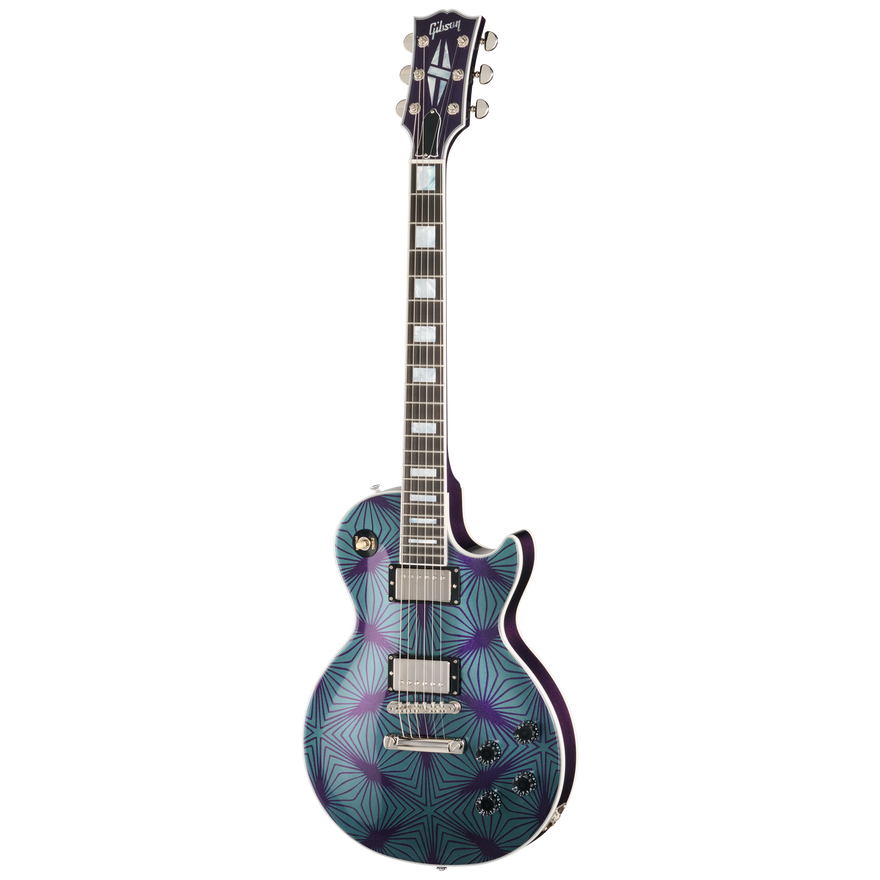 Gibson Mod™ Collection Les Paul Custom 70s, Fractal Spider Web Electric Guitar Gibson Mod™ Collection