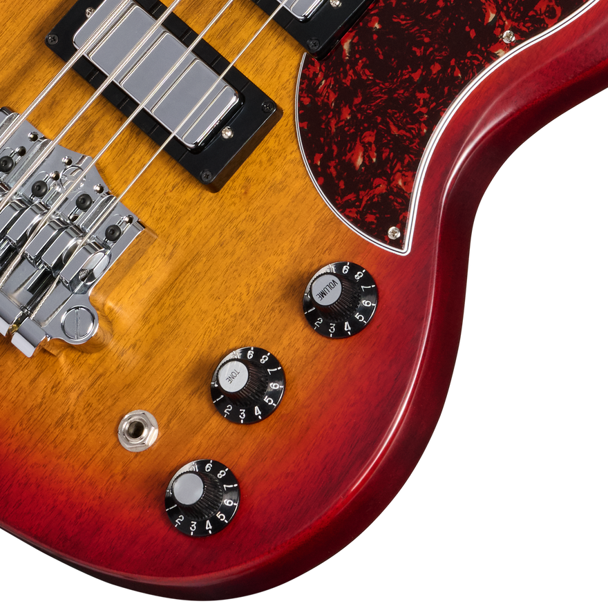 Gibson Mod™ Collection SG Standard Bass, Soft Cherry Sunny Burst Electric Bass Guitar Gibson Mod™ Collection