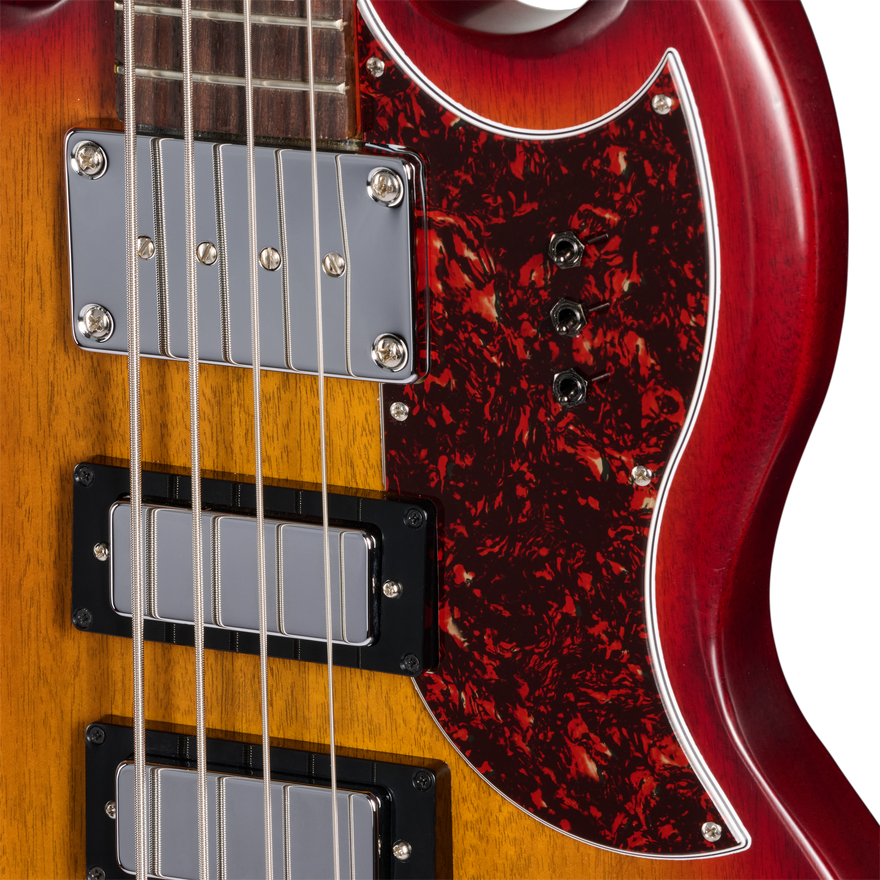 Gibson Mod™ Collection SG Standard Bass, Soft Cherry Sunny Burst Electric Bass Guitar Gibson Mod™ Collection