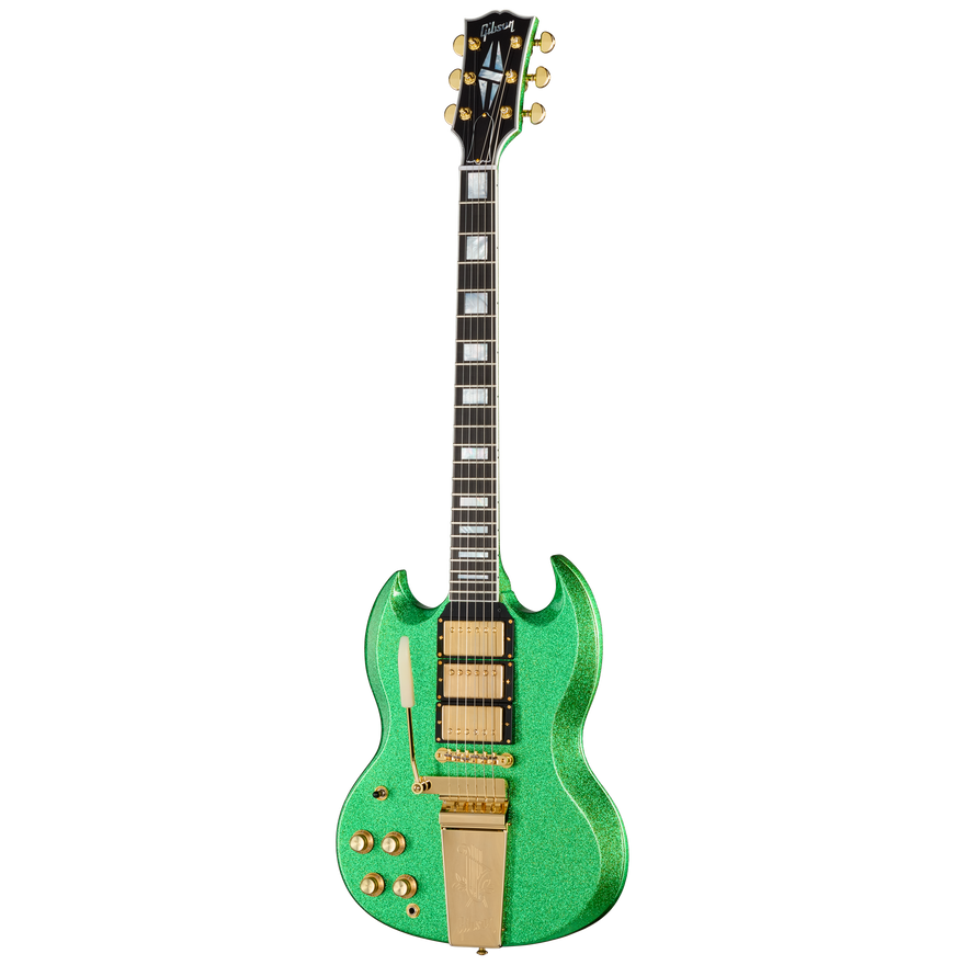 Gibson Mod™ Collection 1963 Les Paul SG Custom Reissue, Left-Handed, Emerald Sparkle Electric Guitar Gibson Mod™ Collection