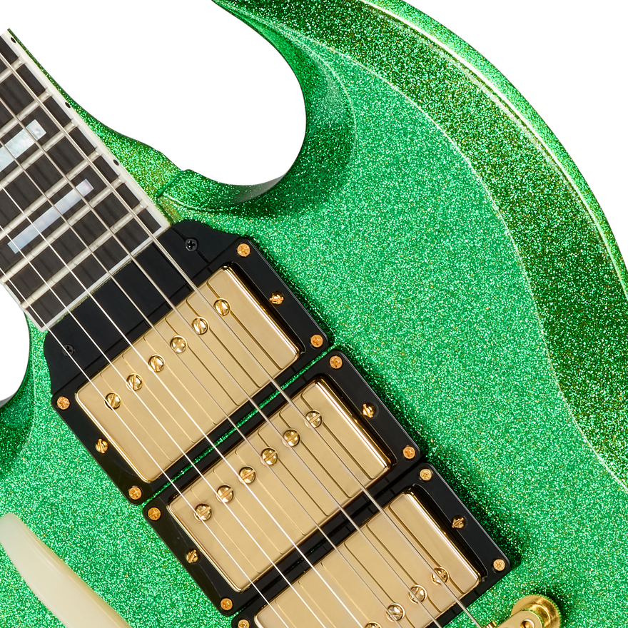 Gibson Mod™ Collection 1963 Les Paul SG Custom Reissue, Left-Handed, Emerald Sparkle Electric Guitar Gibson Mod™ Collection