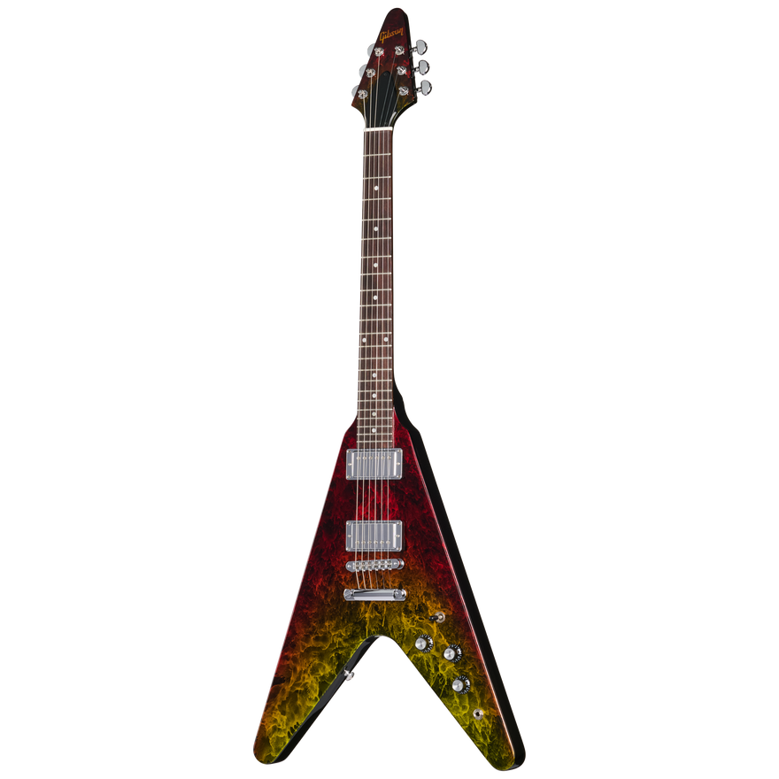 Gibson Mod™ Collection Flying V 80s, Flame Job Hot Rod Electric Guitar Gibson Mod™ Collection