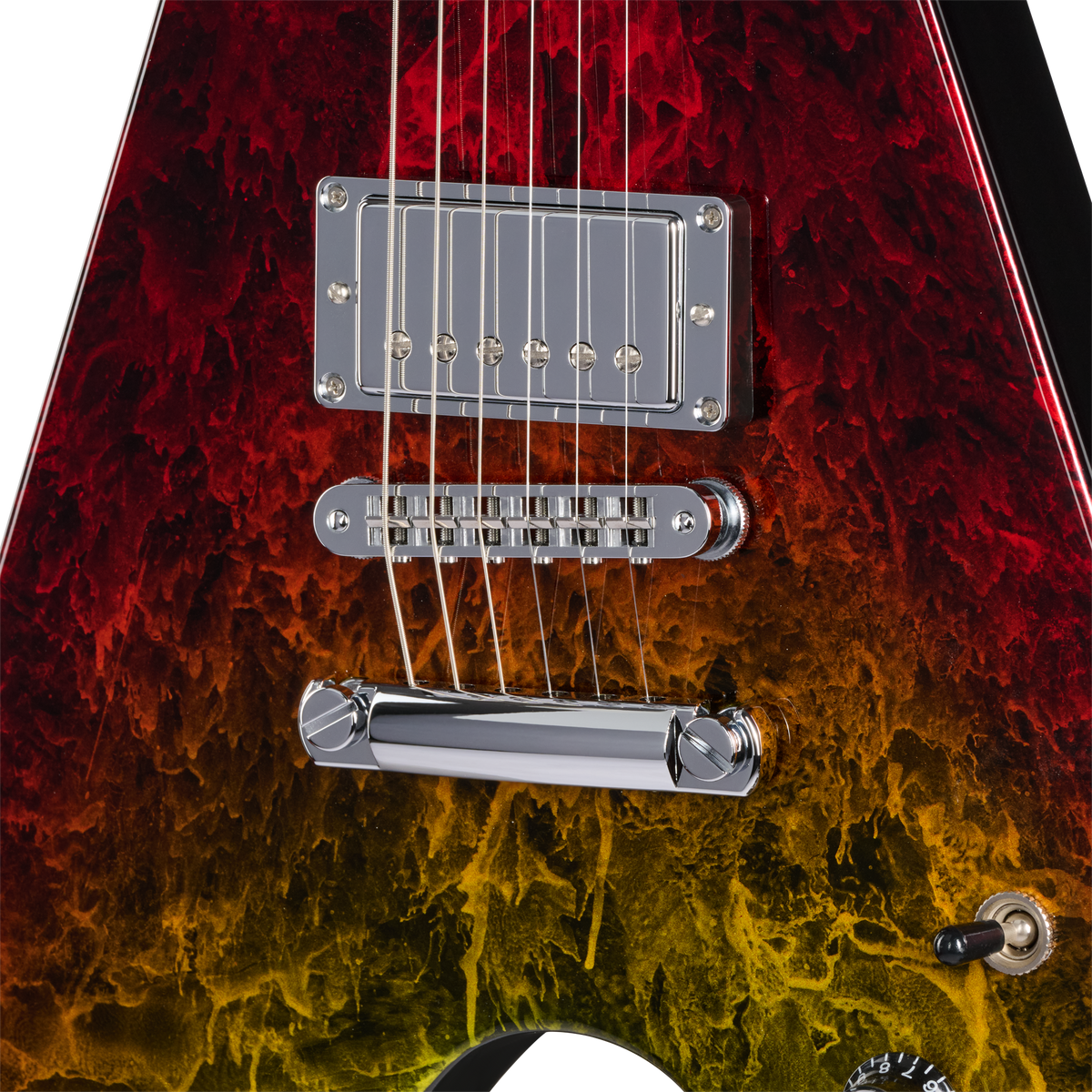 Gibson Mod™ Collection Flying V 80s, Flame Job Hot Rod Electric Guitar Gibson Mod™ Collection