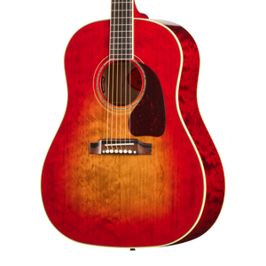 Gibson Custom J-45 Standard with Bearclaw Spruce and AA Quilt Maple, Cherry Sunburst Stain Acoustic Guitar Gibson Custom