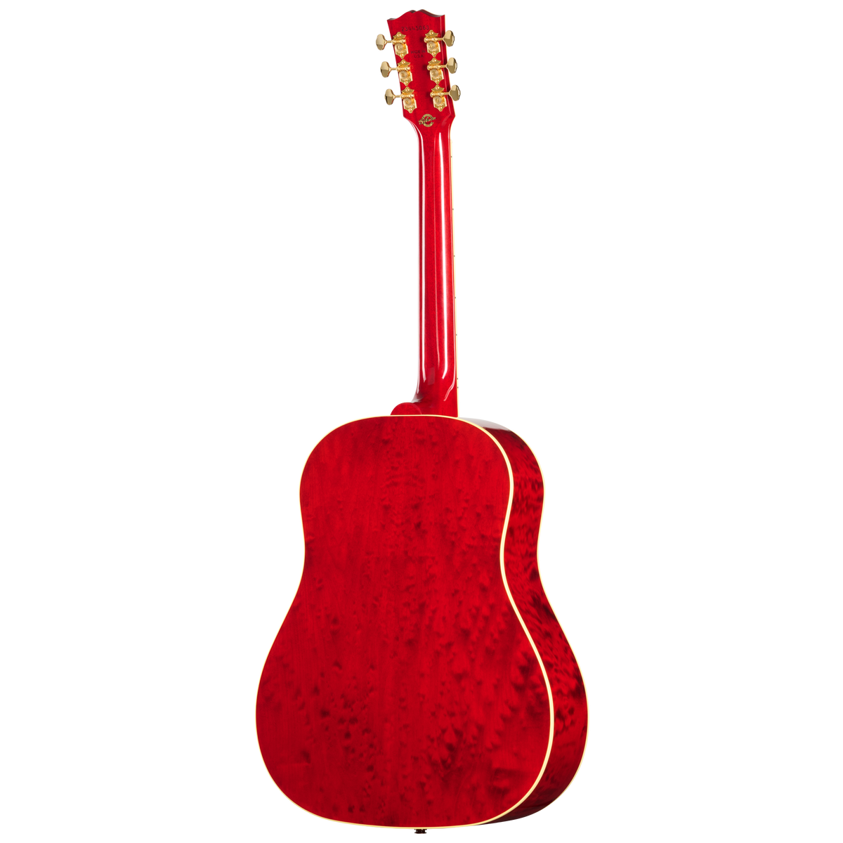 Gibson Custom J-45 Standard with Bearclaw Spruce and AA Quilt Maple, Cherry Sunburst Stain Acoustic Guitar Gibson Custom
