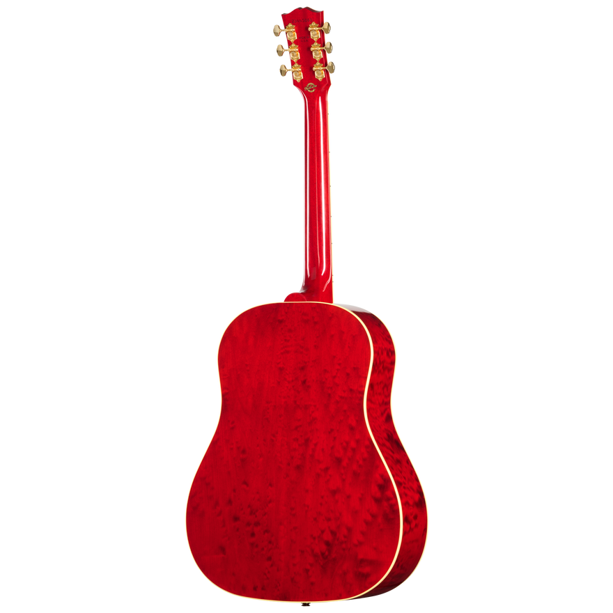 Gibson Custom J-45 Standard with Bearclaw Spruce and AA Quilt Maple, Cherry Sunburst Stain Acoustic Guitar Gibson Custom