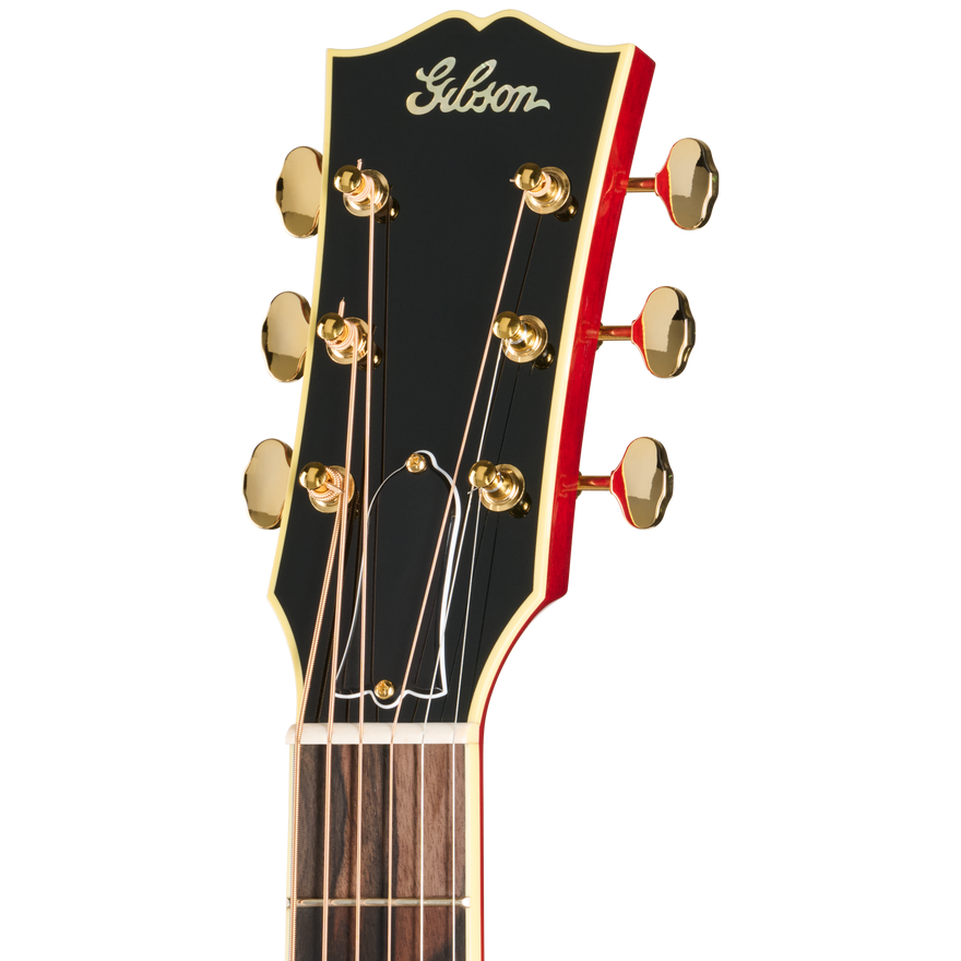 Gibson Custom J-45 Standard with Bearclaw Spruce and AA Quilt Maple, Cherry Sunburst Stain Acoustic Guitar Gibson Custom