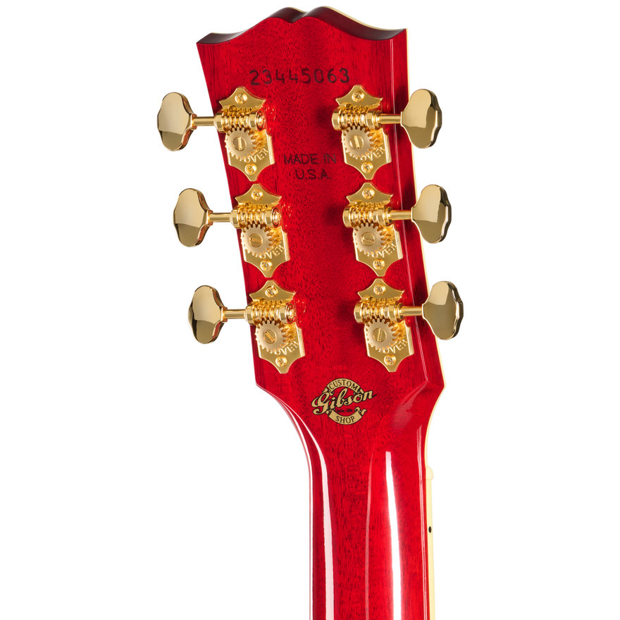 Gibson Custom J-45 Standard with Bearclaw Spruce and AA Quilt Maple, Cherry Sunburst Stain Acoustic Guitar Gibson Custom