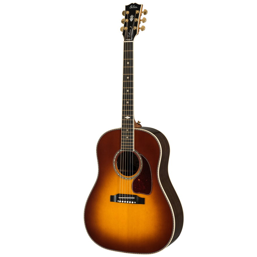 Gibson Custom J-45 Deluxe Rosewood, Rosewood Burst Acoustic Guitar Gibson Custom