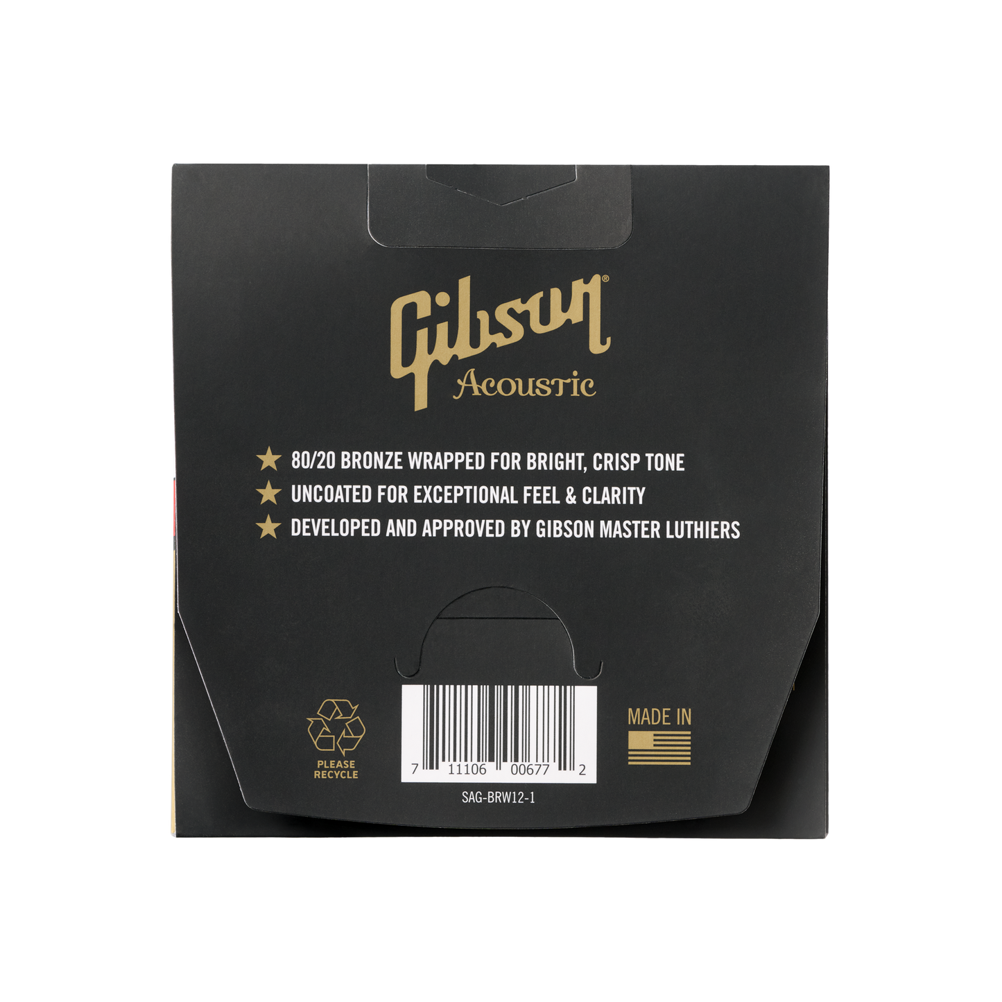 Gibson 80/20 Bronze Acoustic Guitar Strings, Light Gauge Acoustic Strings Gibson