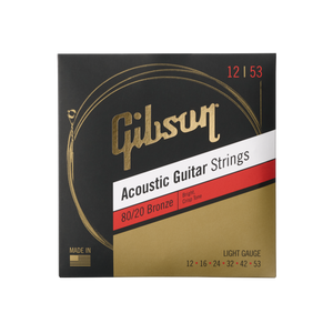 Gibson 80/20 Bronze Acoustic Guitar Strings, Light Gauge Acoustic Strings Gibson