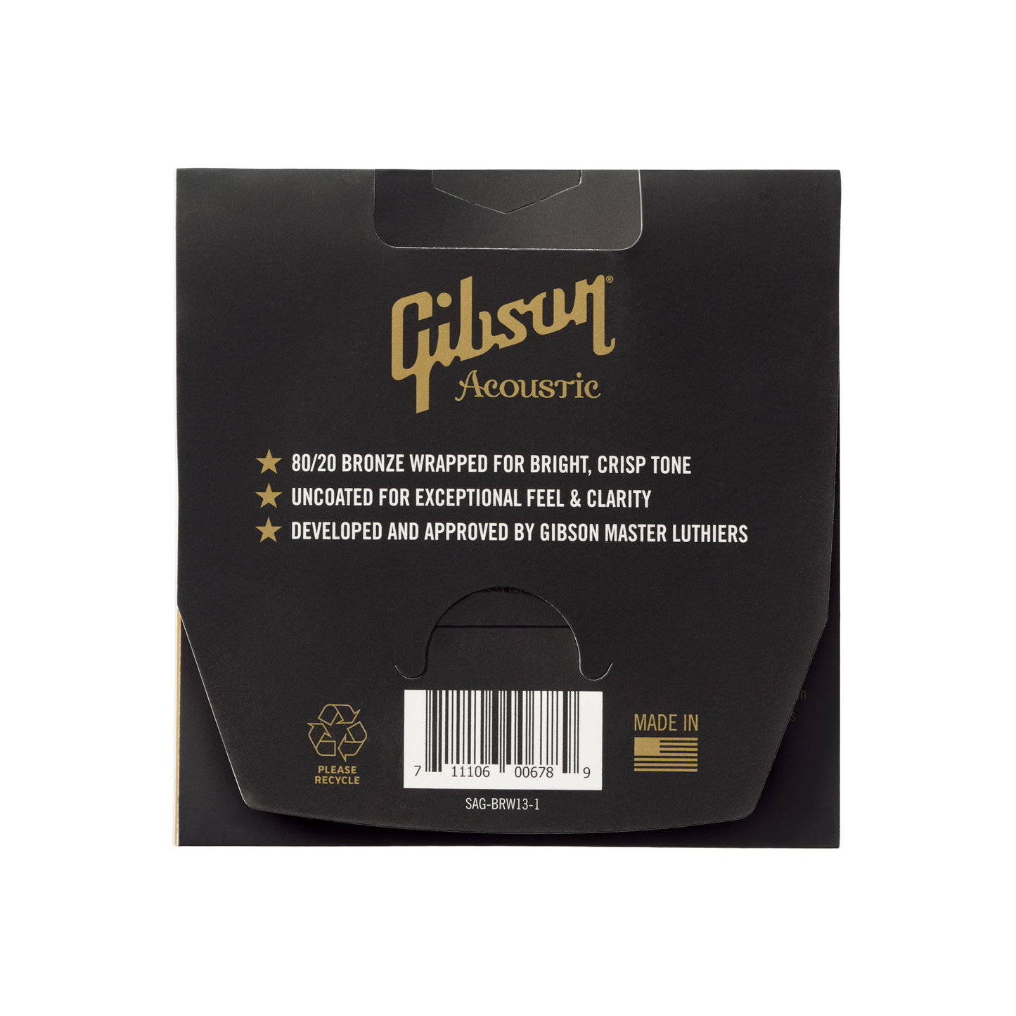 Gibson 80/20 Bronze Acoustic Guitar Strings, Medium Gauge Acoustic Strings Gibson