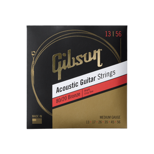 Gibson 80/20 Bronze Acoustic Guitar Strings, Medium Gauge Acoustic Strings Gibson