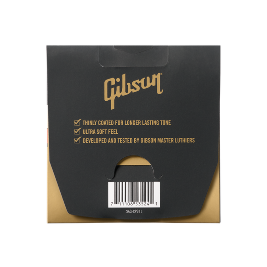 Gibson Coated Phosphor Bronze Acoustic Guitar Strings, Ultra-Light Gauge Acoustic Strings Gibson