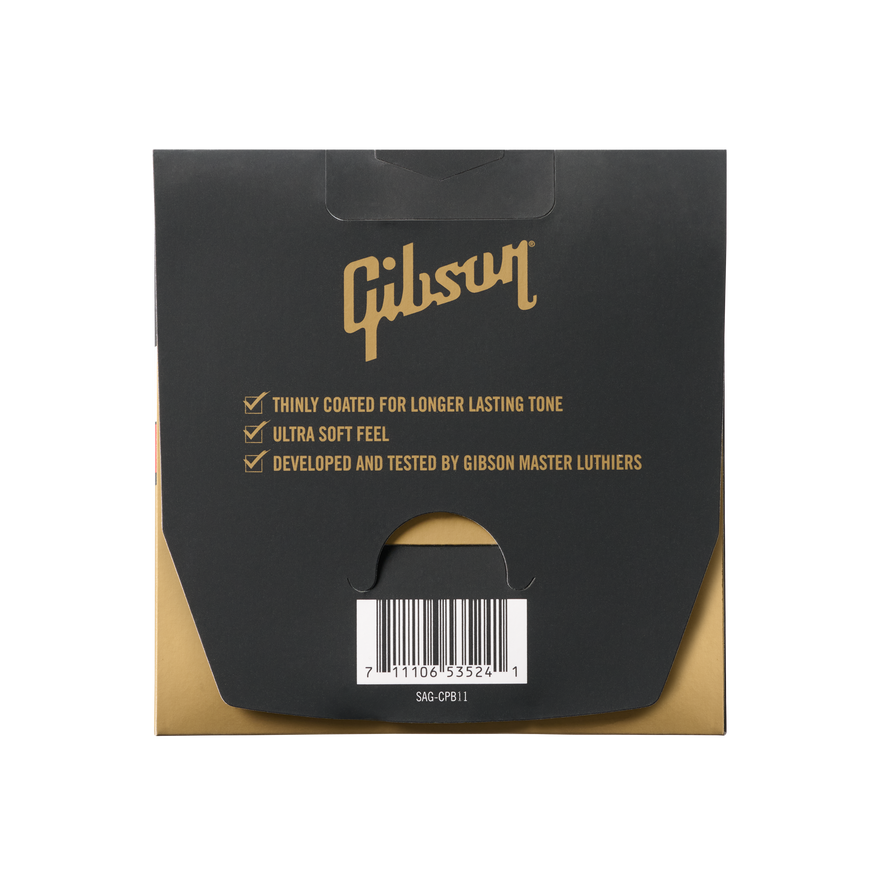 Gibson Coated Phosphor Bronze Acoustic Guitar Strings, Ultra-Light Gauge Acoustic Strings Gibson