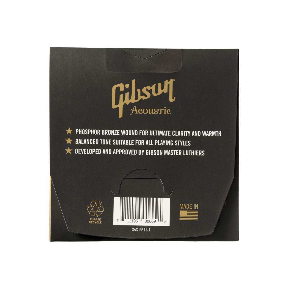 Gibson Phosphor Bronze Acoustic Guitar Strings, Ultra-Light Gauge Acoustic Strings Gibson
