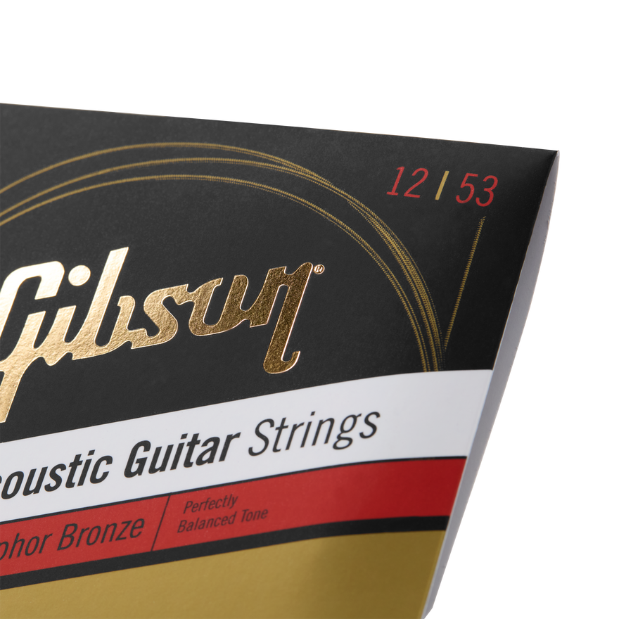Gibson Phosphor Bronze Acoustic Guitar Strings, Light Gauge Acoustic Strings Gibson