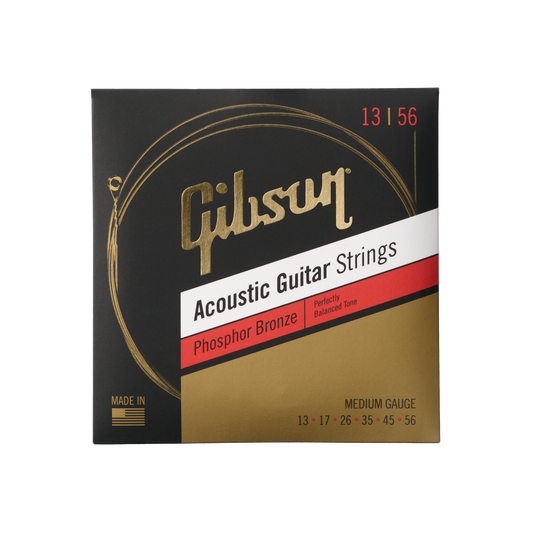 Gibson Phosphor Bronze Acoustic Guitar Strings, Medium Gauge Acoustic Strings Gibson