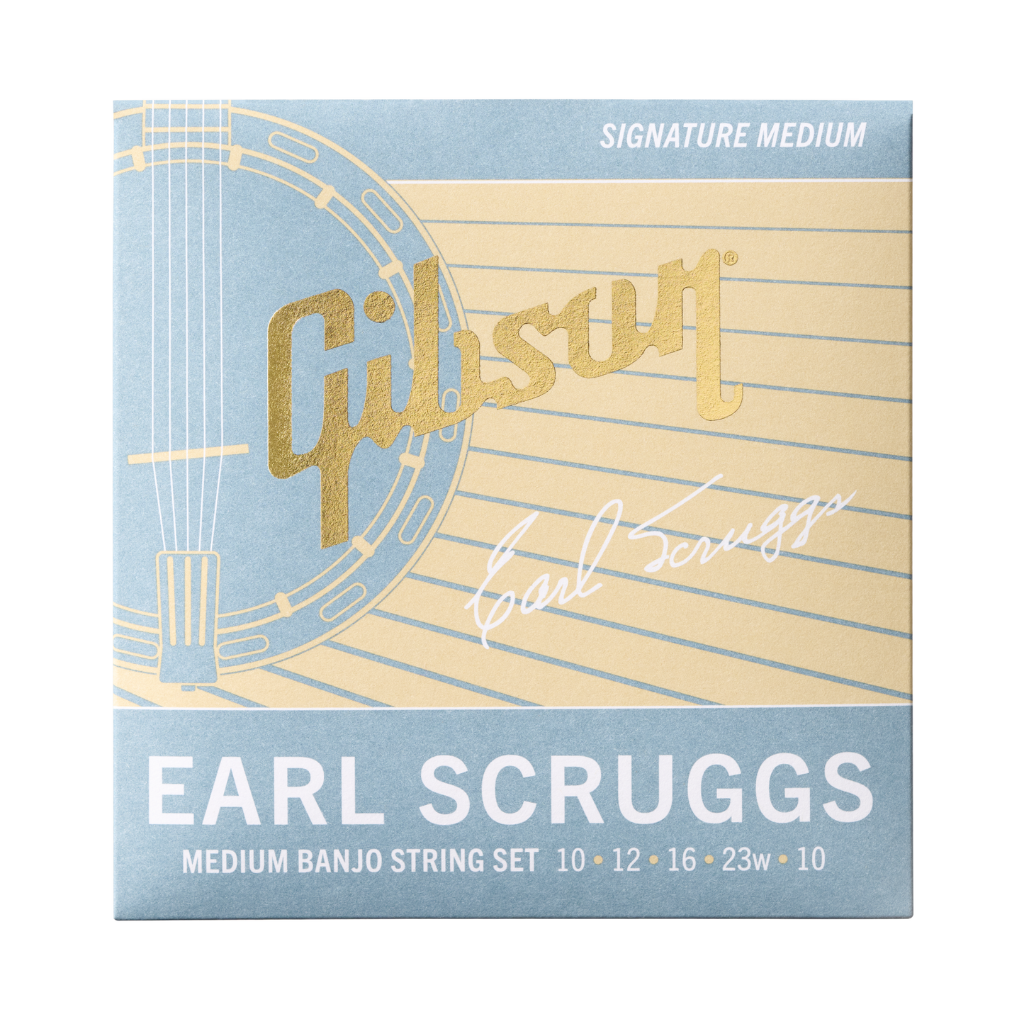 Gibson Earl Scruggs Banjo String Set, Signature Medium Gauge Banjo Strings Gibson