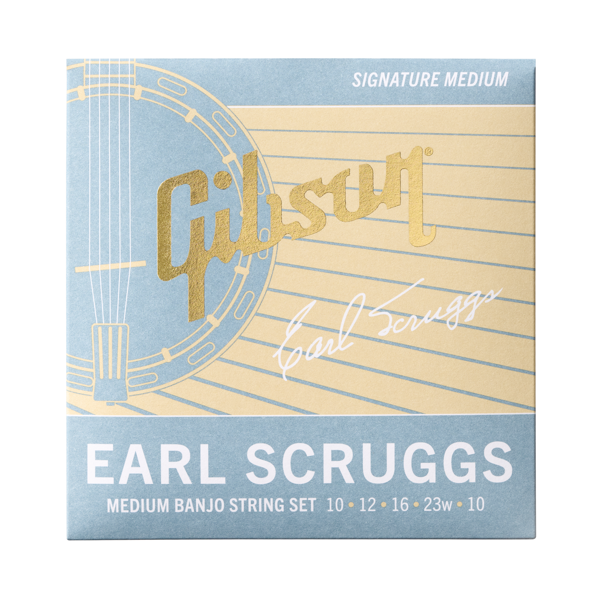 Gibson Earl Scruggs Banjo String Set, Signature Medium Gauge Banjo Strings Gibson