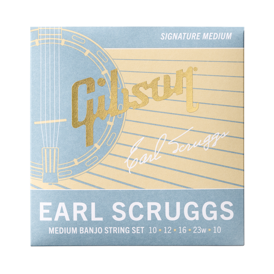 Gibson Earl Scruggs Banjo String Set, Signature Medium Gauge Banjo Strings Gibson