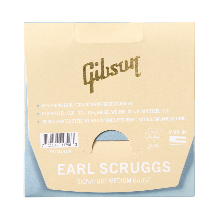 Gibson Earl Scruggs Banjo String Set, Signature Medium Gauge Banjo Strings Gibson