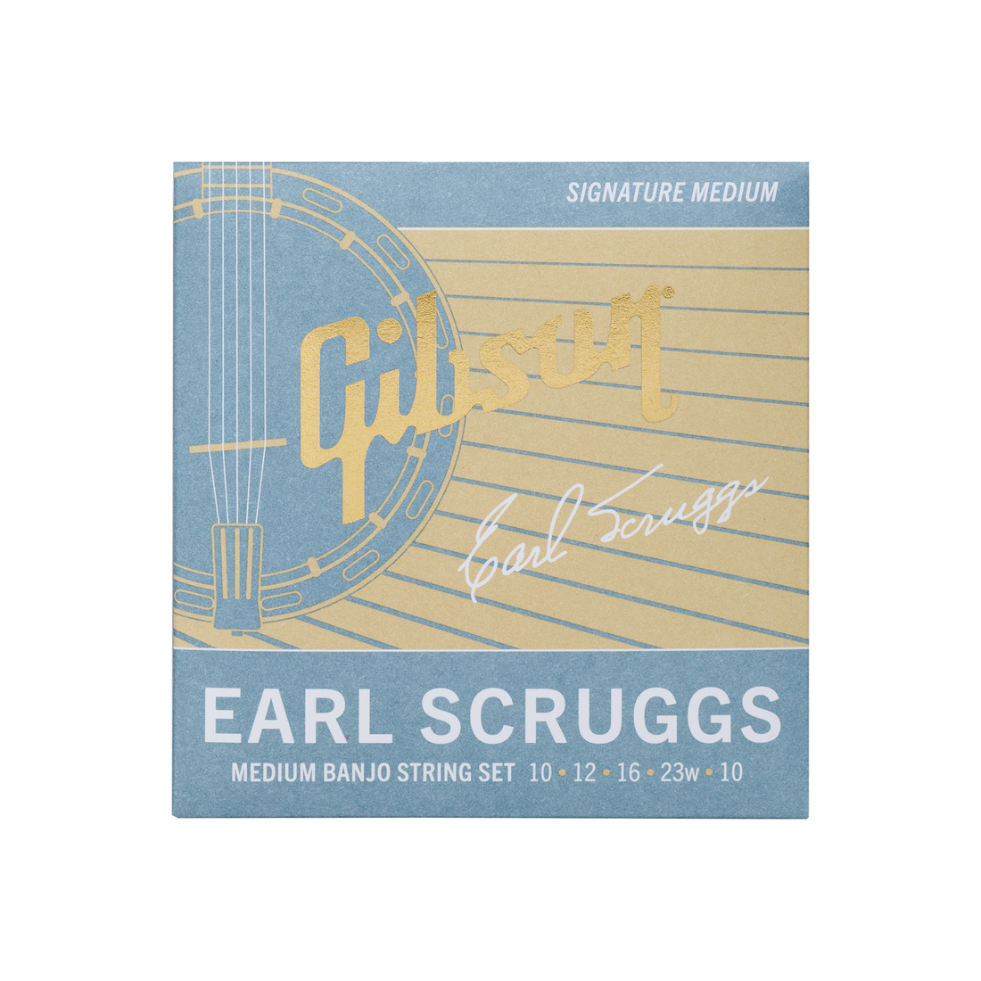 Gibson Earl Scruggs Banjo String Set, Signature Medium Gauge Banjo Strings Gibson