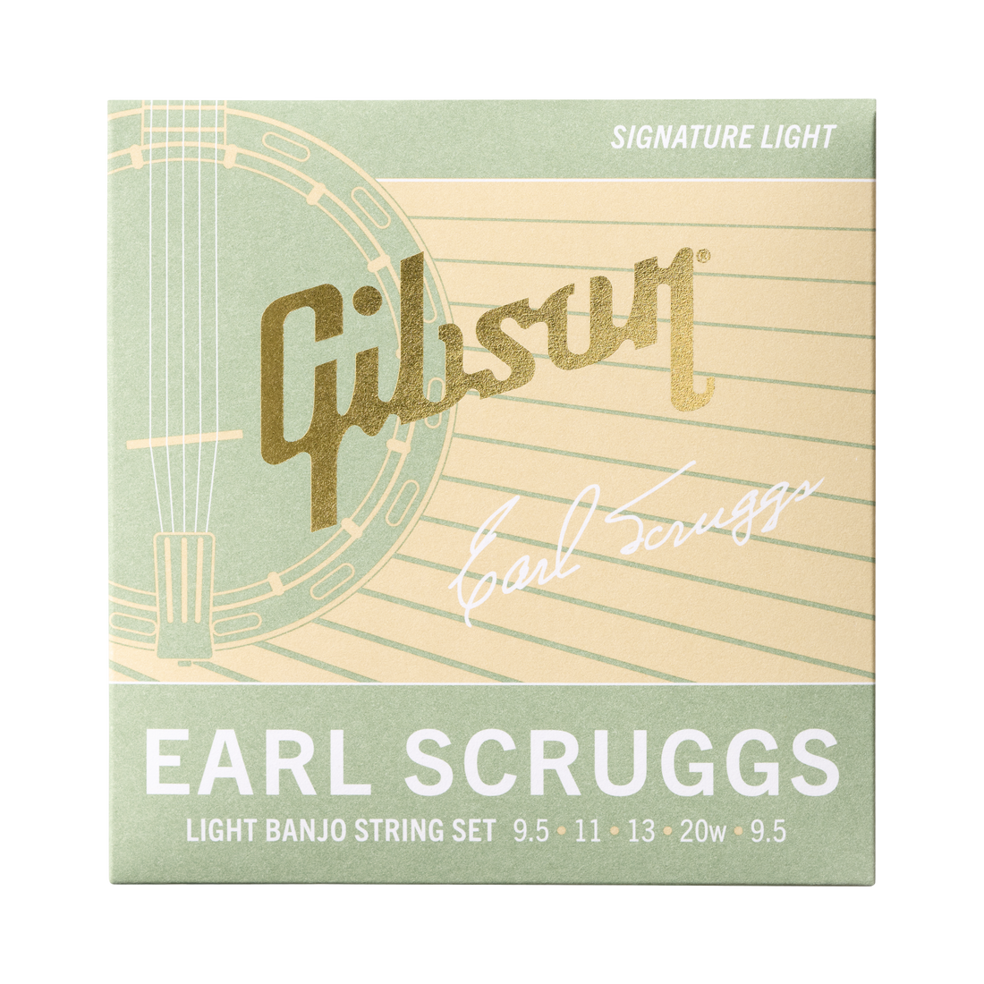 Gibson Earl Scruggs Banjo String Set, Signature Light Gauge Banjo Strings Gibson