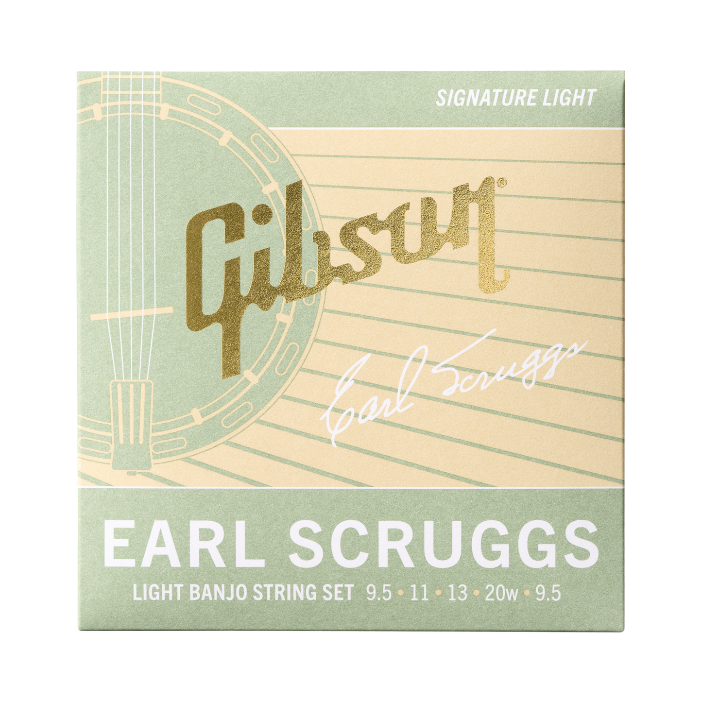 Gibson Earl Scruggs Banjo String Set, Signature Light Gauge Banjo Strings Gibson
