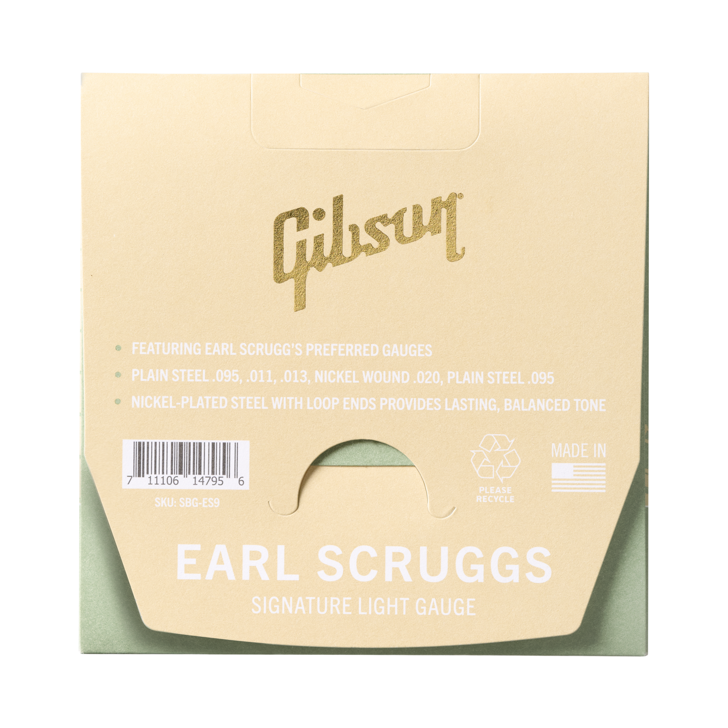 Gibson Earl Scruggs Banjo String Set, Signature Light Gauge Banjo Strings Gibson