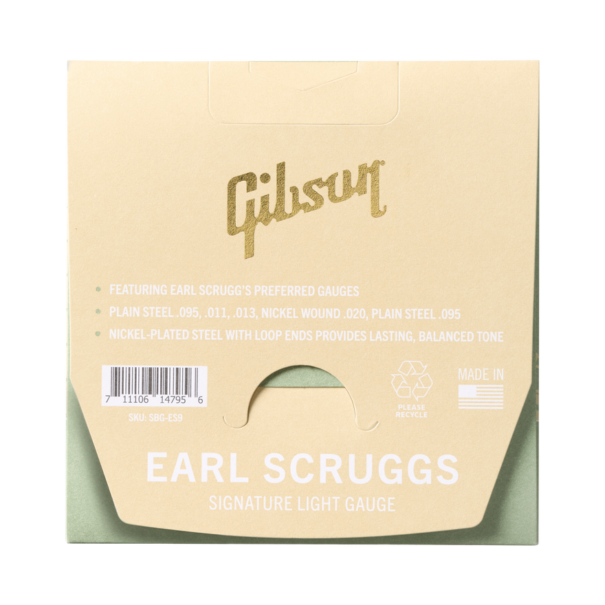 Gibson Earl Scruggs Banjo String Set, Signature Light Gauge Banjo Strings Gibson