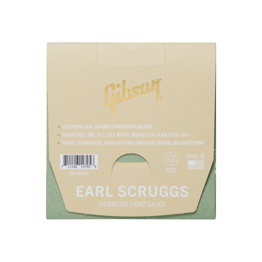 Gibson Earl Scruggs Banjo String Set, Signature Light Gauge Banjo Strings Gibson