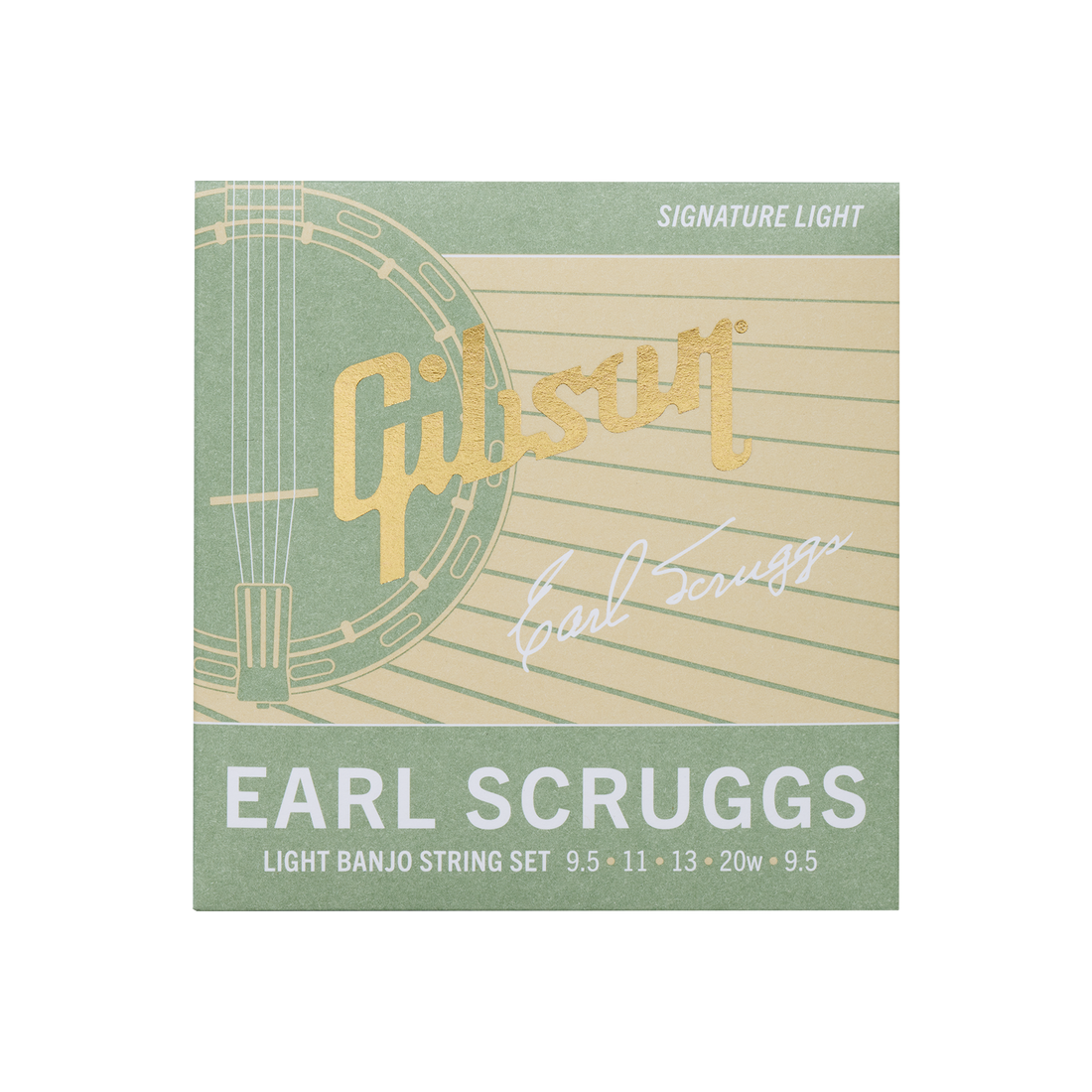 Gibson Earl Scruggs Banjo String Set, Signature Light Gauge Banjo Strings Gibson