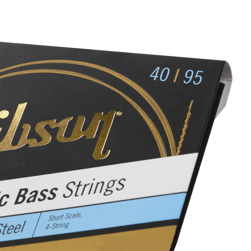Gibson Flatwound Electric Bass Strings, Short Scale, Light Gauge Bass Strings Gibson