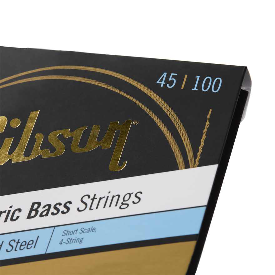 Gibson Flatwound Electric Bass Strings, Short Scale, Medium Gauge Bass Strings Gibson