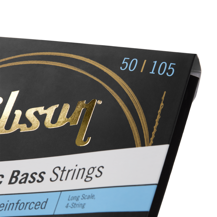 Gibson Brite Wire Electric Bass Strings, Long Scale, Medium Gauge Bass Strings Gibson