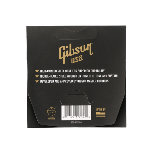 Gibson Brite Wire Electric Guitar Strings, 12-String Electric Strings Gibson
