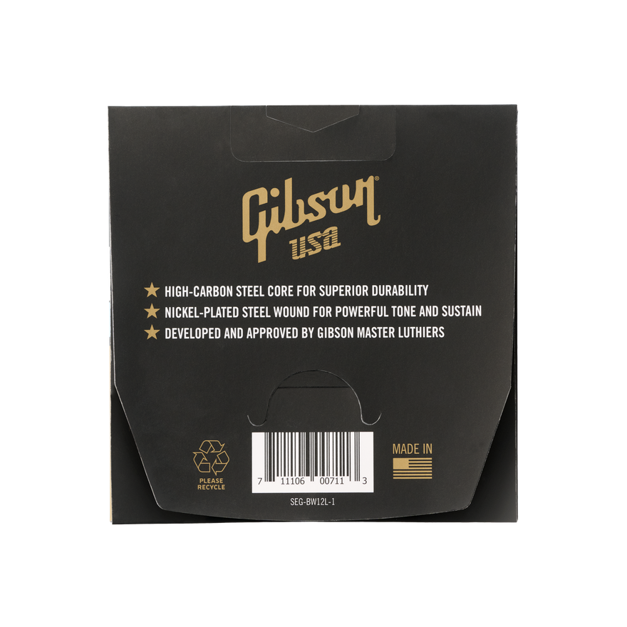 Gibson Brite Wire Electric Guitar Strings, 12-String Electric Strings Gibson
