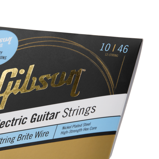 Gibson Brite Wire Electric Guitar Strings, 12-String Electric Strings Gibson